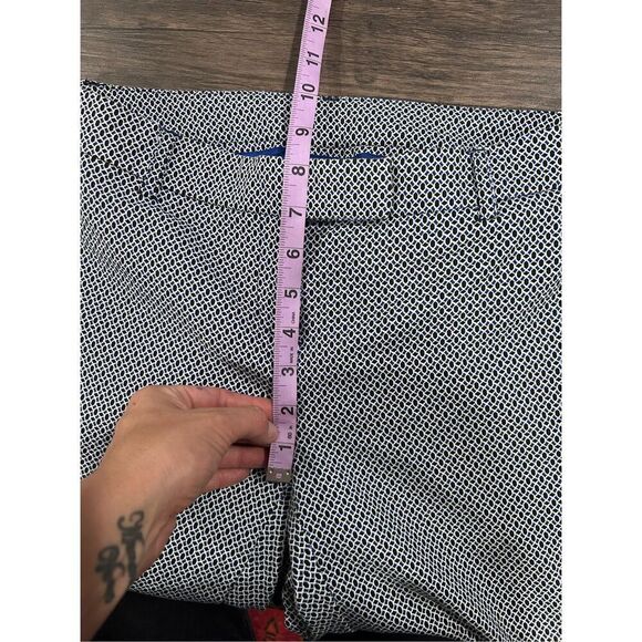 Kenar Royal Blue White Patterned Ankle Business Pants Size 4 - Picture 11 of 13
